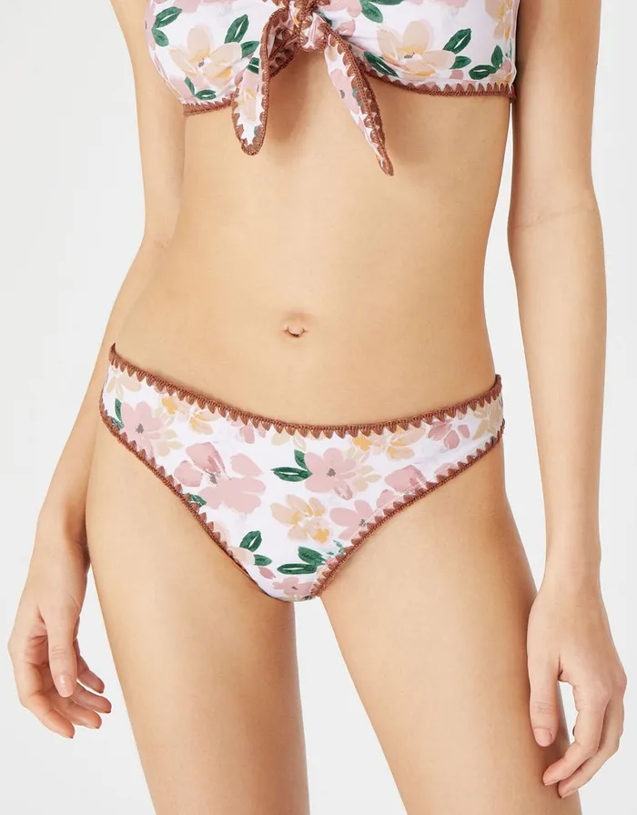 Accessorize Pretty Floral Blanket Stitch Bikini Briefs Multi Pastelmulti Women Bikinis
