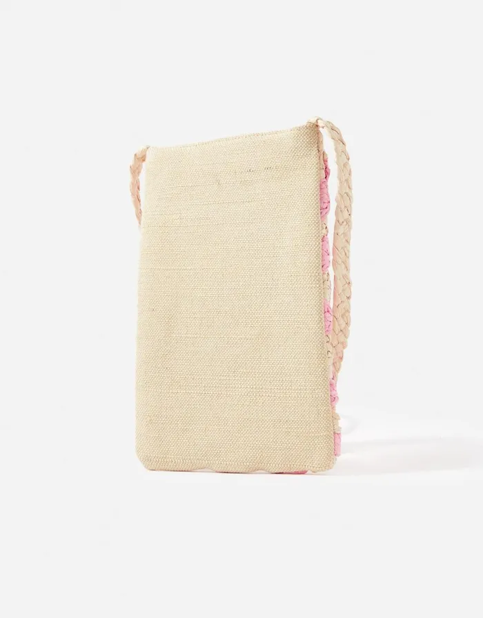 Accessorize Raffia Ruffle Phone Bag Women Travel Accessories