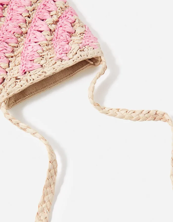 Accessorize Raffia Ruffle Phone Bag Women Travel Accessories