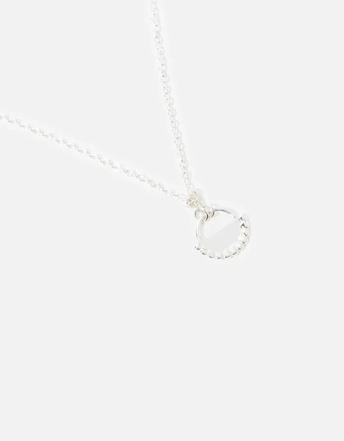 Accessorize Recycled Sterling Silver Boho Disc Necklace Women Necklaces