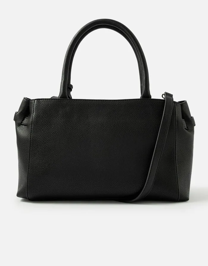 Accessorize Sandra Grab Bag Black Black Women Vegan Bags Backpacks and Purses
