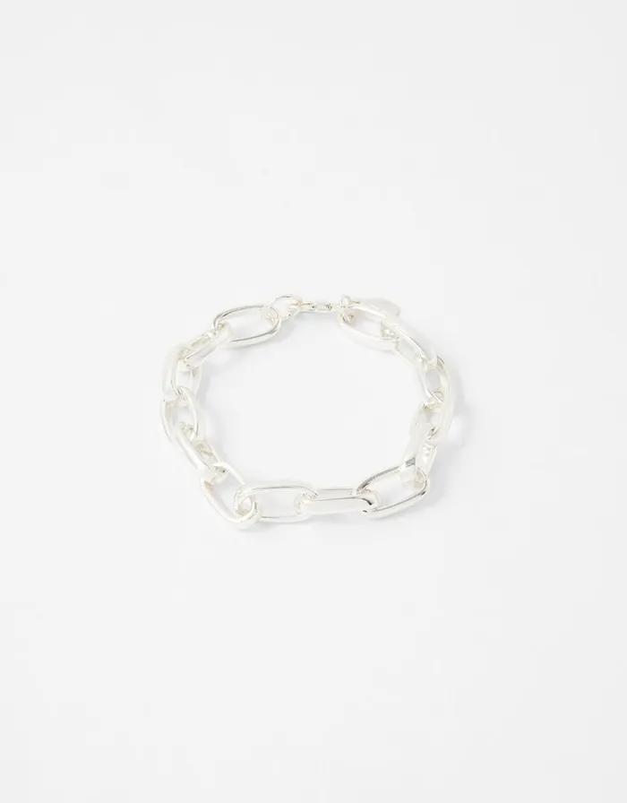 Accessorize Simple Medium Chain Bracelet Silver Women Bracelets