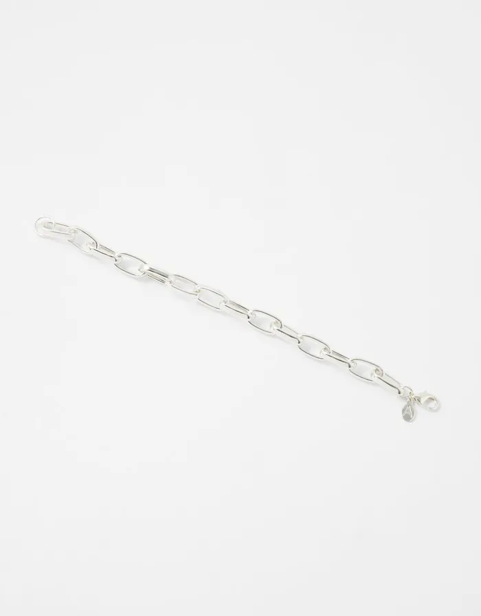 Accessorize Simple Medium Chain Bracelet Silver Women Bracelets
