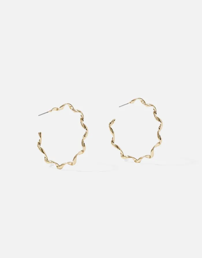 Accessorize Statement Twisted Hoop Earrings Women Earrings