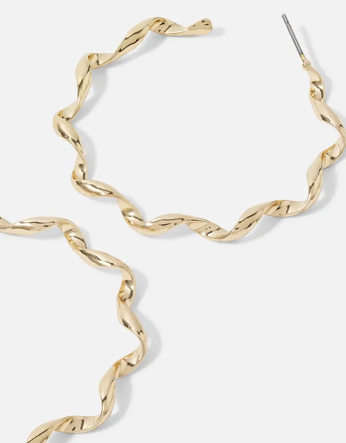 Accessorize Statement Twisted Hoop Earrings Women Earrings