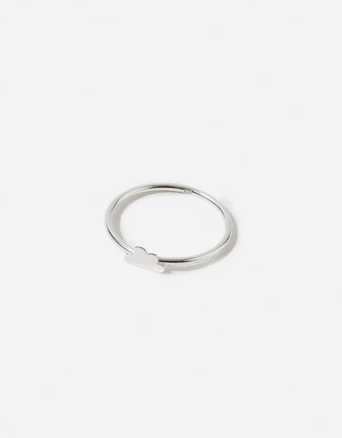 Accessorize Sterling Silver Cloud Ring Silver St Silver Women Rings