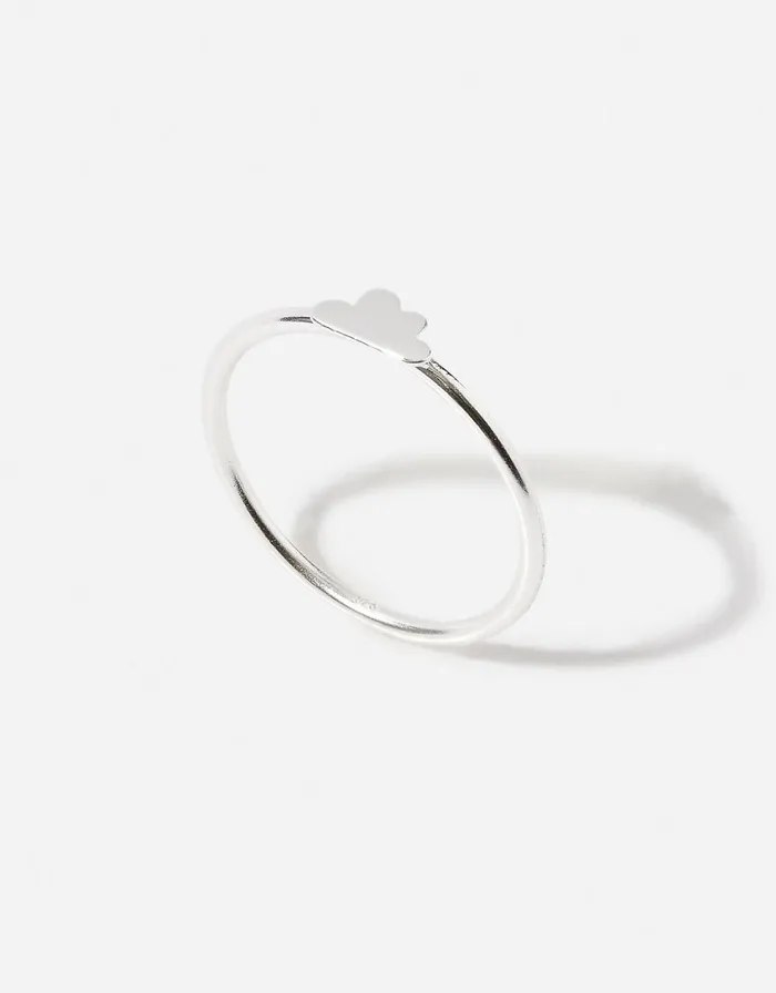 Accessorize Sterling Silver Cloud Ring Silver St Silver Women Rings
