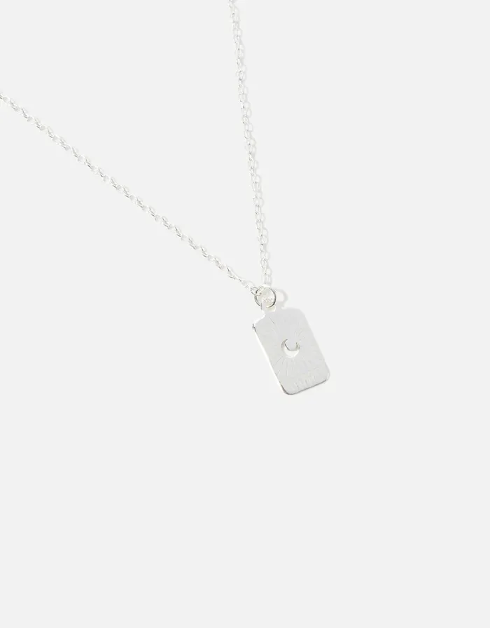 Accessorize Sterling Silver Moon Tarot Pendant Necklace Women Necklaces