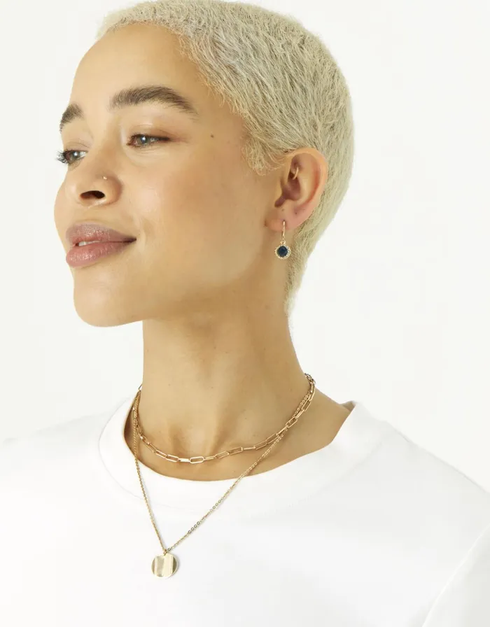 Accessorize Stone And Halo Huggie Hoops Women Earrings