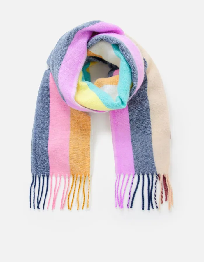Accessorize Stripe Fringe Trim Blanket Scarf Women Scarves