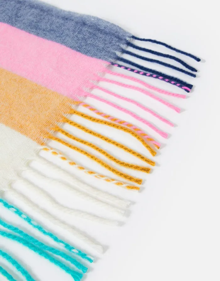 Accessorize Stripe Fringe Trim Blanket Scarf Women Scarves