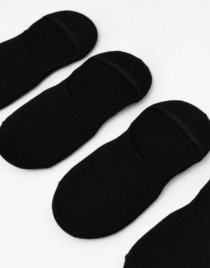 Accessorize SuperSoft Bamboo Footsie Sock Multipack Black Women Socks and Tights