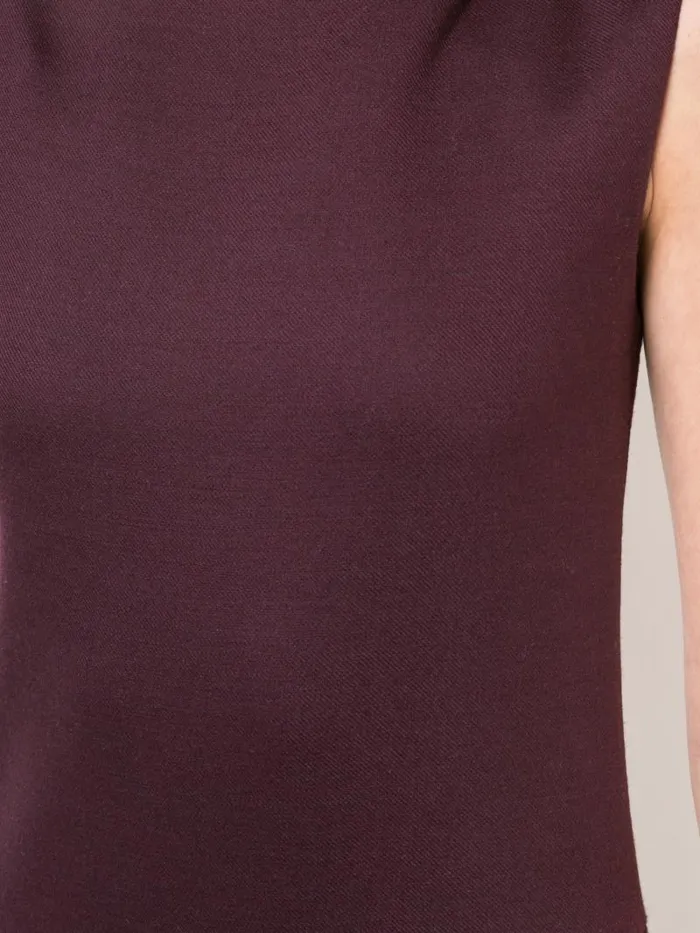 Adam Lippes Dresses and Jumpsuits Double Face Wool Boatneck Dress Burgundypink 8211 Women
