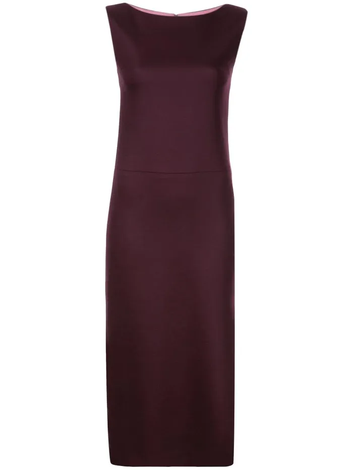 Adam Lippes Dresses and Jumpsuits Double Face Wool Boatneck Dress Burgundypink 8211 Women