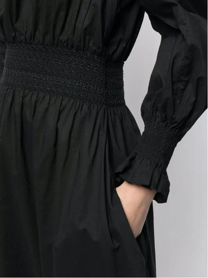 Adam Lippes Dresses and Jumpsuits Off The Shoulder Dress In Silk Cotton Voile Black 8211 Women
