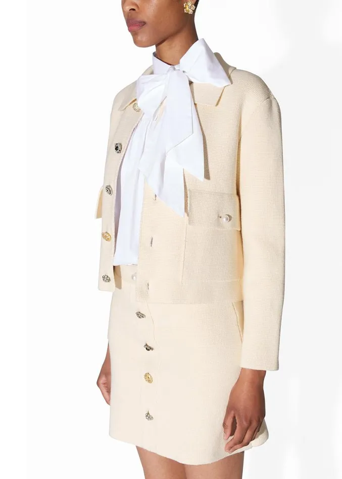 Adam Lippes Jackets and Coats Jacket In Fine Italian Cotton Ivory 8211 Women