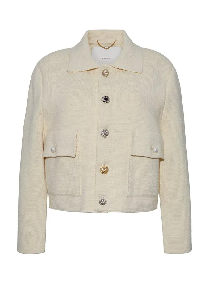 Adam Lippes Jackets and Coats Jacket In Fine Italian Cotton Ivory 8211 Women