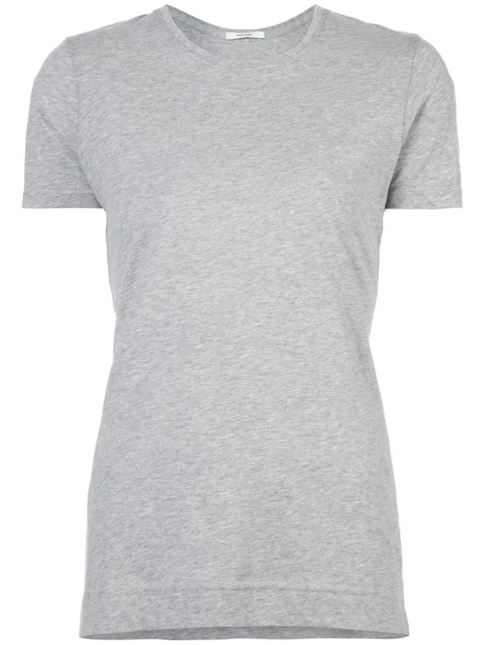 Adam Lippes Pima Cotton TShirts Short Sleeve Crewneck TShirt In Pima Cotton Heather Grey 8211 Women