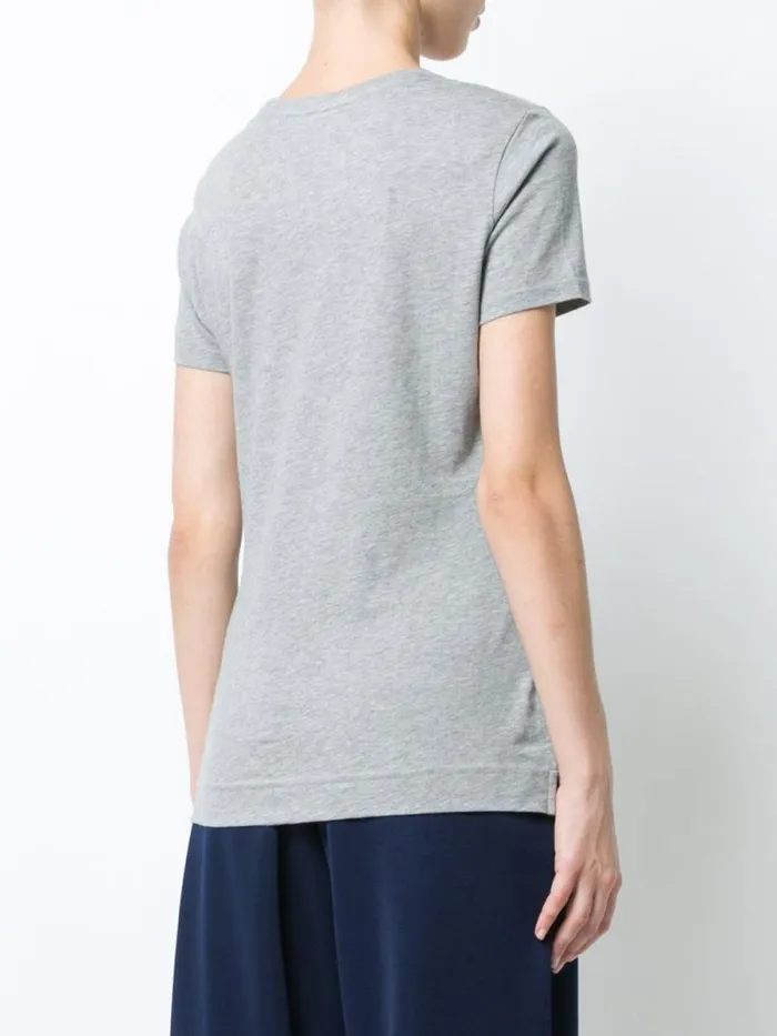 Adam Lippes Pima Cotton TShirts Short Sleeve Crewneck TShirt In Pima Cotton Heather Grey 8211 Women