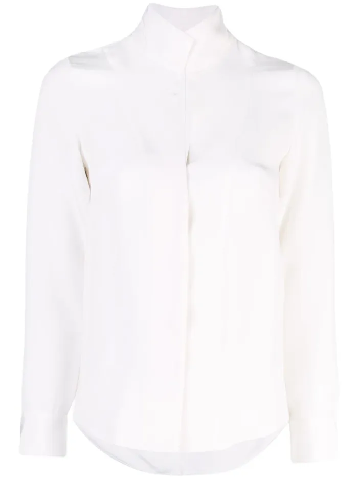 Adam Lippes Tops Blouse In Silk Crepe Ivory 8211 Women