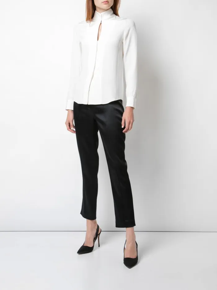 Adam Lippes Tops Blouse In Silk Crepe Ivory 8211 Women