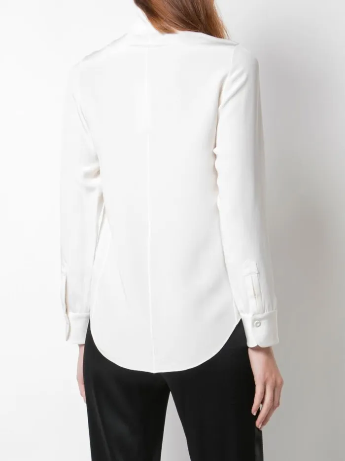 Adam Lippes Tops Blouse In Silk Crepe Ivory 8211 Women