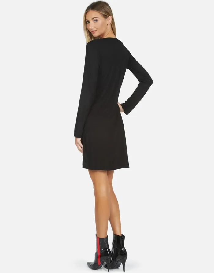 Adora X Crystal Biting Lip Black Women039s Lauren Moshi Dresses