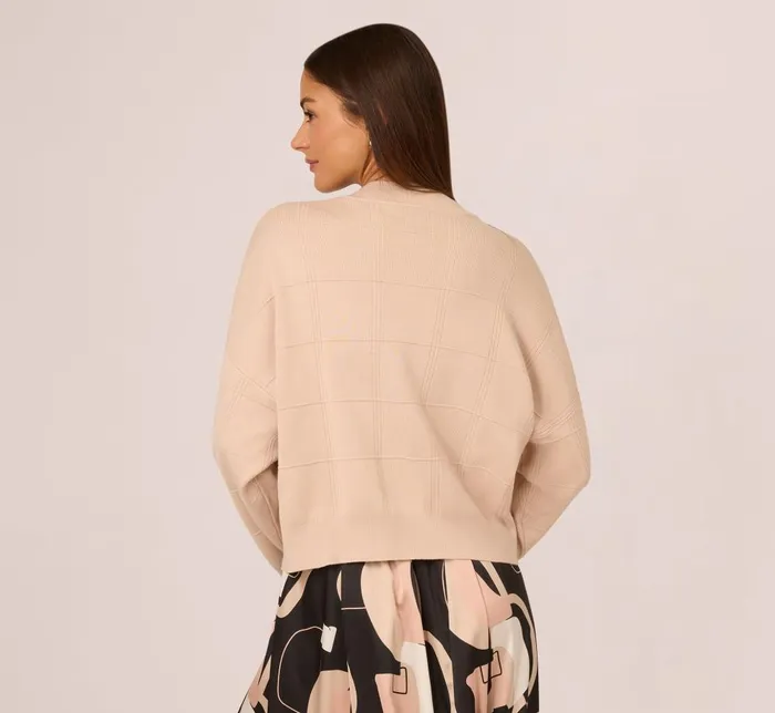 Adrianna Papell Coord Sets Long Sleeve Zip Front Sweater Bomber In Champagne Blush 8211 Women