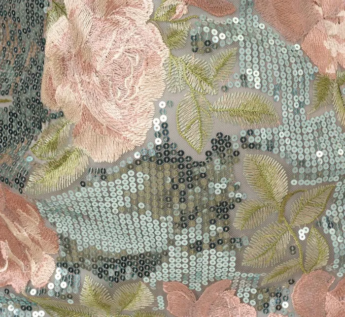 Adrianna Papell Formal Dresses Plus Size Sequin Embroidery Short Dress In Sage Multi 8211 Women