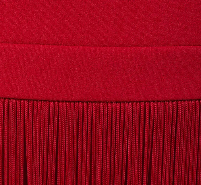 Adrianna Papell Wedding Guest Dresses One Shoulder Fringe Mini Dress In Matador Red 8211 Women