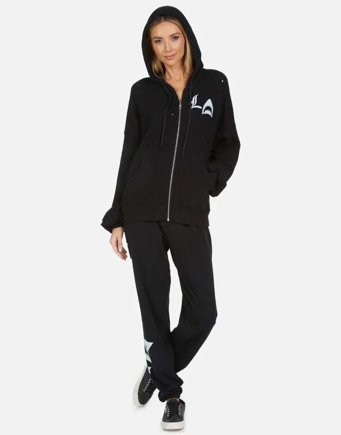 Aisha LA Star Shark Black Women039s Lauren Moshi Hoodies