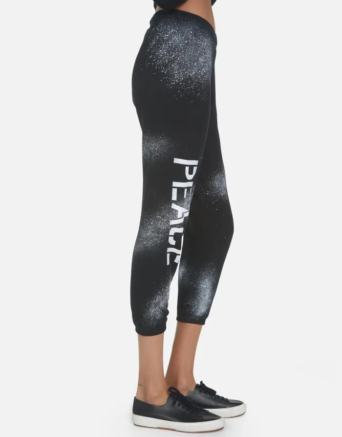 Alana Peace Teddy Black Women039s Lauren Moshi Crop Sweatpants