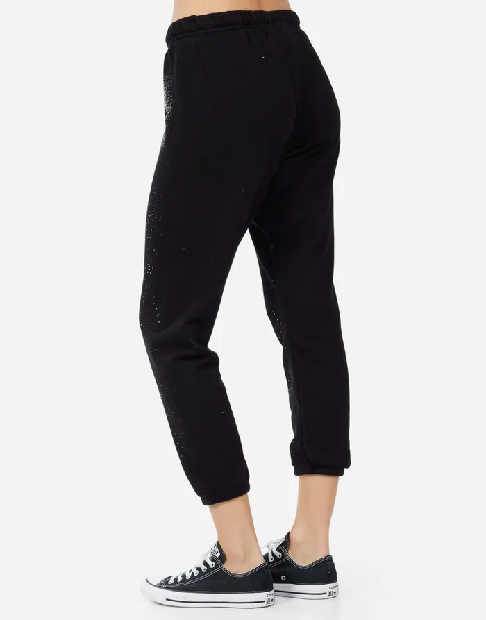 Alana Splatter Kiss Black Women039s Lauren Moshi Crop Sweatpants