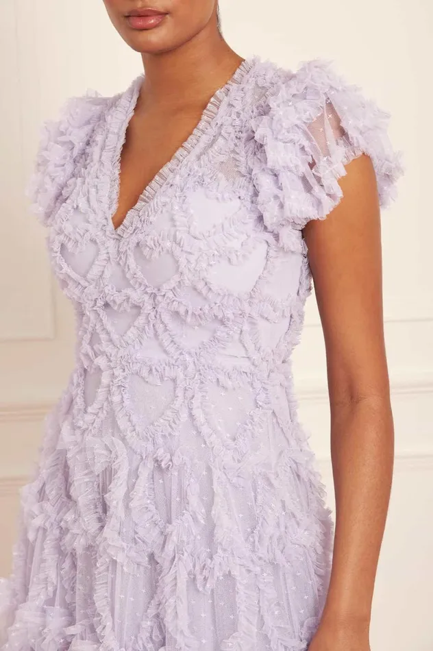 Amorette VNeck Gown Purple Women Needle and Thread Dresses