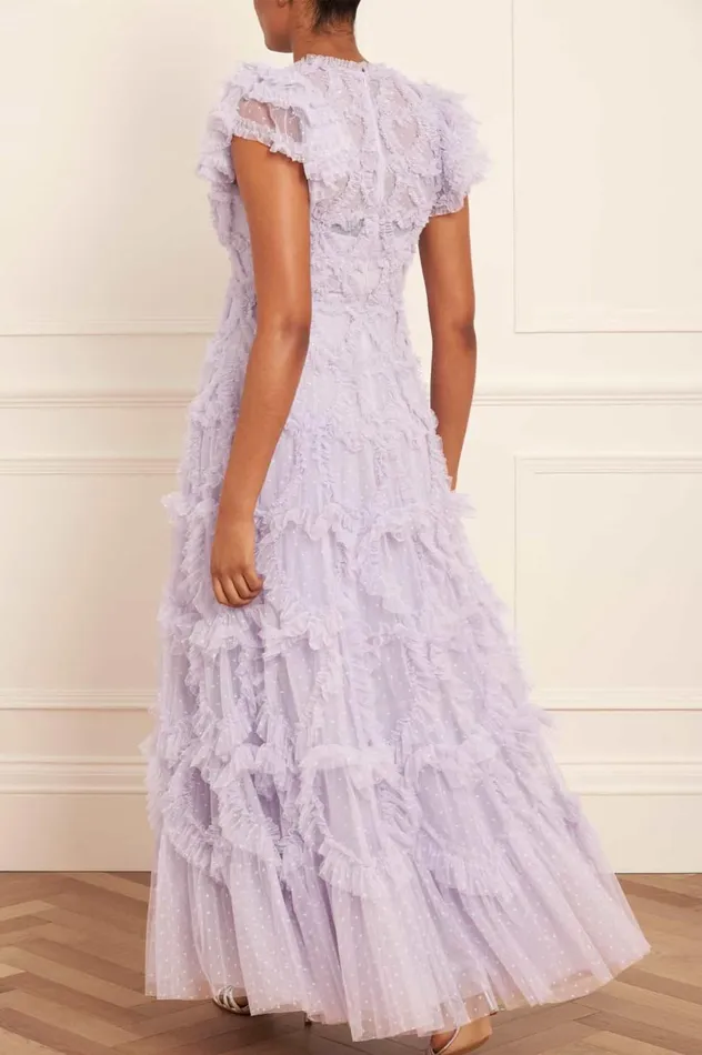 Amorette VNeck Gown Purple Women Needle and Thread Dresses
