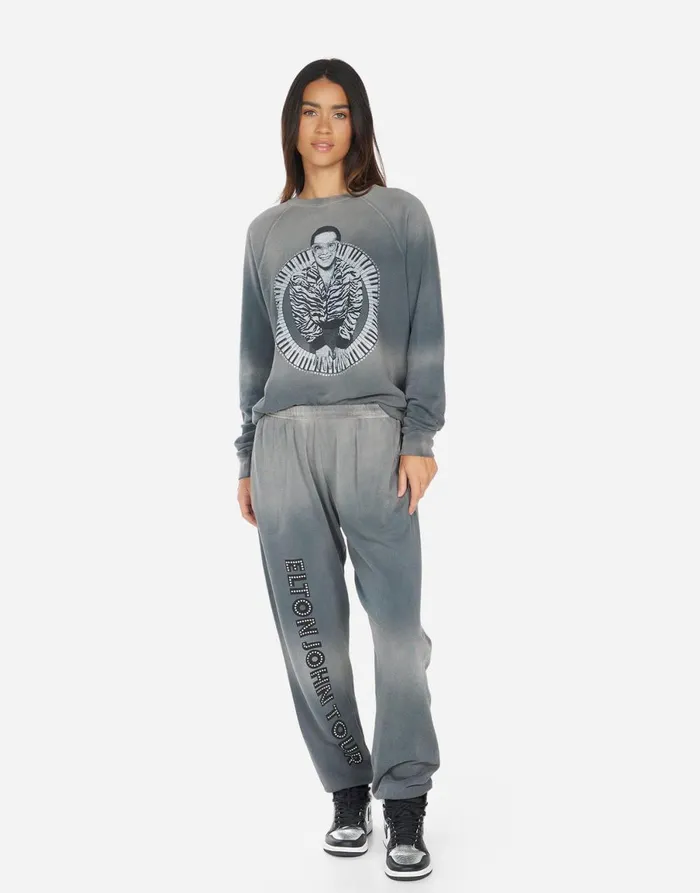 Anela Elton John Piano Faded Graphite Women039s Lauren Moshi Sweaters and Knits