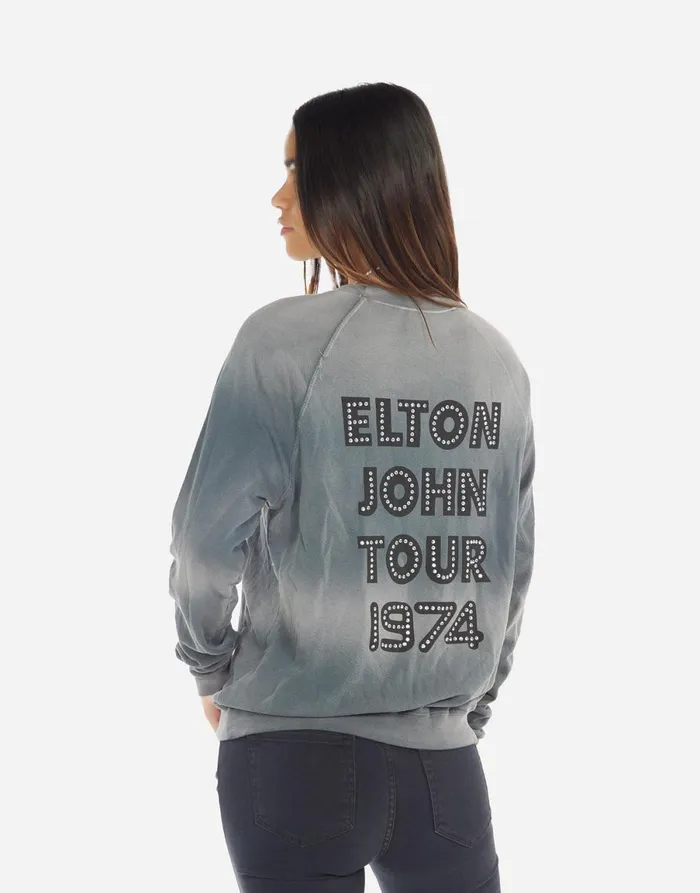 Anela Elton John Piano Faded Graphite Women039s Lauren Moshi Sweaters and Knits