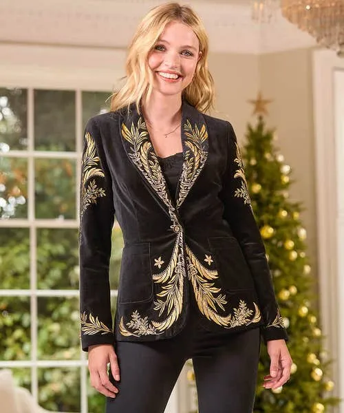 Apparel Boutique Collection Joebrowns Decadent Drama Embroidered Boutique Jacket Black Apparel Boutique Collection Joebrowns Decadent Drama Embroidered Boutique Jacket Black