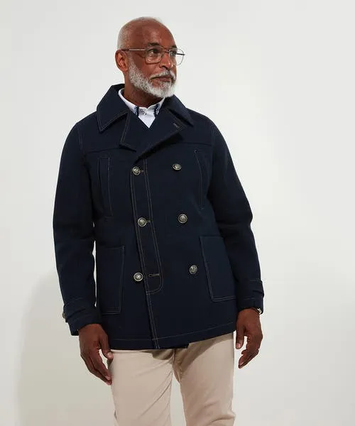 Apparel Denim Styles Joebrowns Border Pea Coat Navy