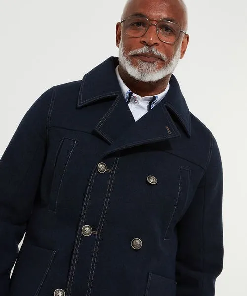 Apparel Denim Styles Joebrowns Border Pea Coat Navy