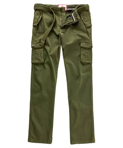 Apparel Hit The Action Cargo Trousers Khaki Jeans and Trousers Joebrowns
