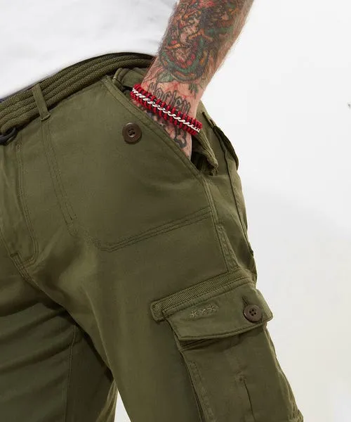 Apparel Hit The Action Cargo Trousers Khaki Jeans and Trousers Joebrowns