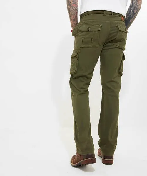 Apparel Hit The Action Cargo Trousers Khaki Jeans and Trousers Joebrowns