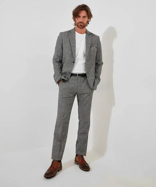 Apparel Marvellous Mix Blazer Grey Tailoring Joebrowns
