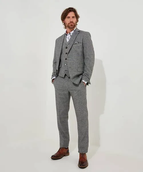 Apparel Marvellous Mix Blazer Grey Tailoring Joebrowns