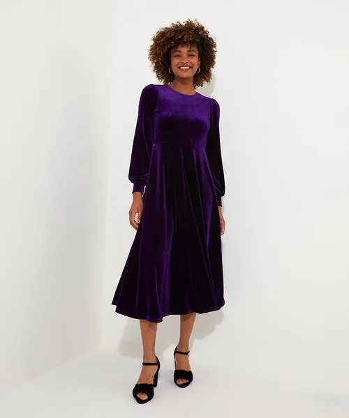 Apparel Petite Collection Joebrowns Etta Velour Dress Teal