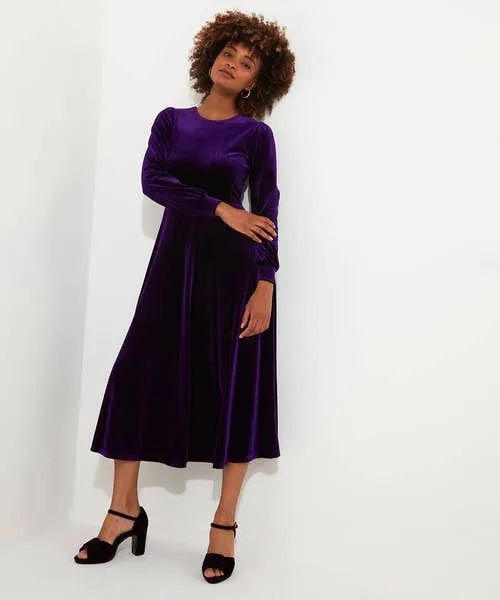Apparel Petite Collection Joebrowns Etta Velour Dress Teal Apparel Petite Collection Joebrowns Etta Velour Dress Teal