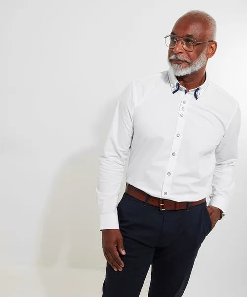 Apparel Shirts Joebrowns Terrific Triple Collar Shirt White