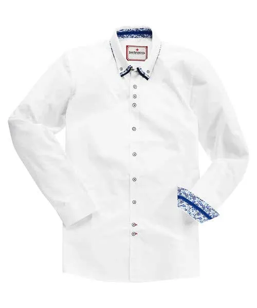 Apparel Shirts Joebrowns Terrific Triple Collar Shirt White