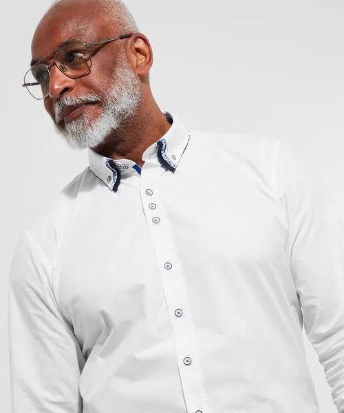Apparel Shirts Joebrowns Terrific Triple Collar Shirt White